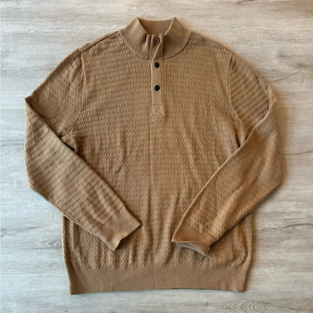 Express Men’s 100% Cotton Pullover V-Neck Button Up SZ XL